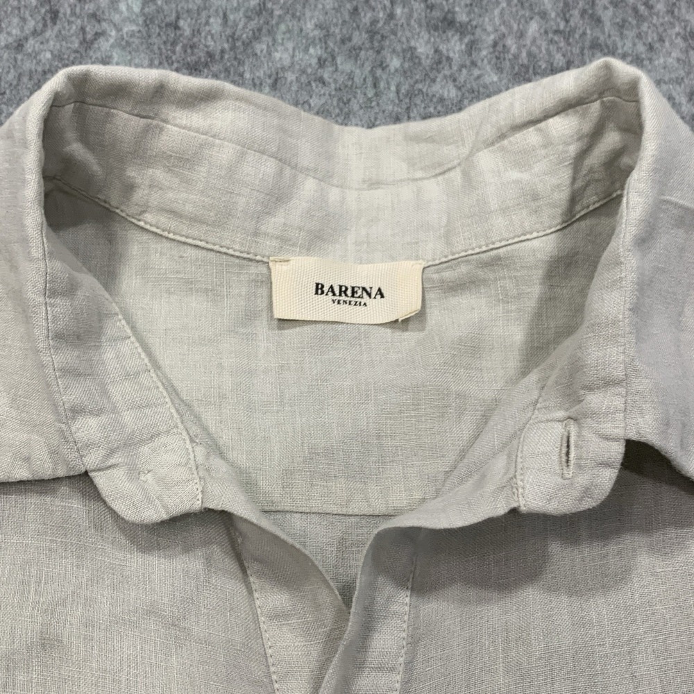 Barena Venezia Women's 100% Linen Shirt RELAXED FIT (ITALY Size 38) Size US 2 - Picture 3 of 15